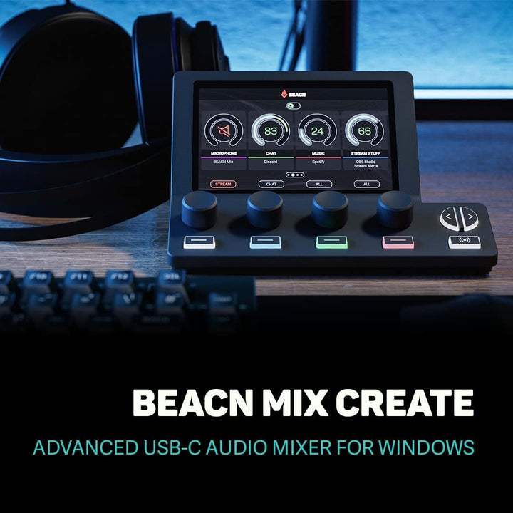 Mix Create Audio Controller | Windows & MacOS USB C Audio Mixer for Content Creators
