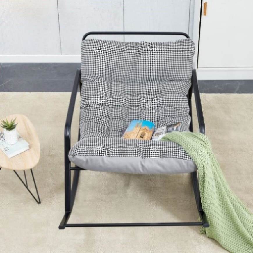 Double Sofa Rocking Chair with Removable Cushion