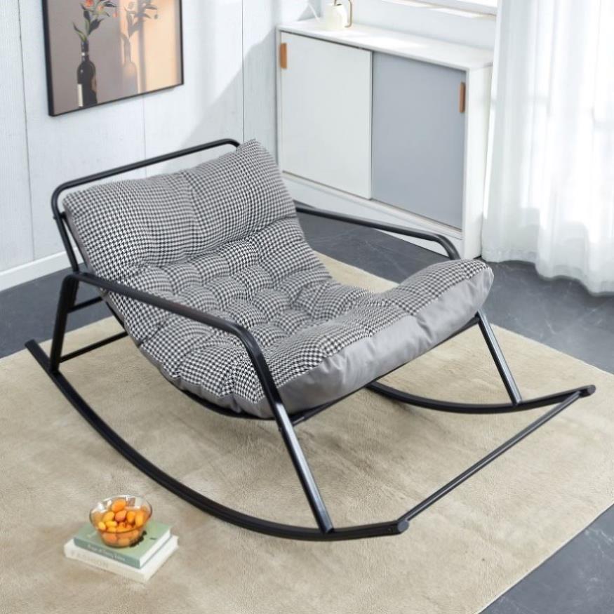 Double Sofa Rocking Chair with Removable Cushion