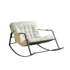 Double Sofa Rocking Chair with Removable Cushion