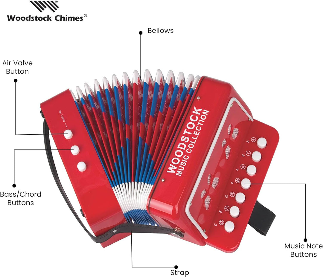 Kid's Accordion (7") with 10 Keys/Buttons