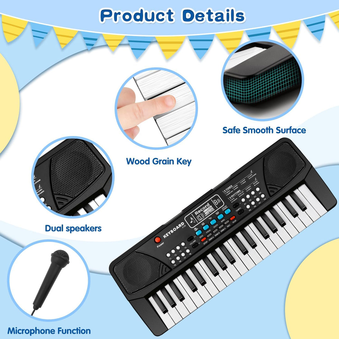 37 Key Piano for Kids Upgrade Piano Keyboard Music Toys for 3+ Year Old