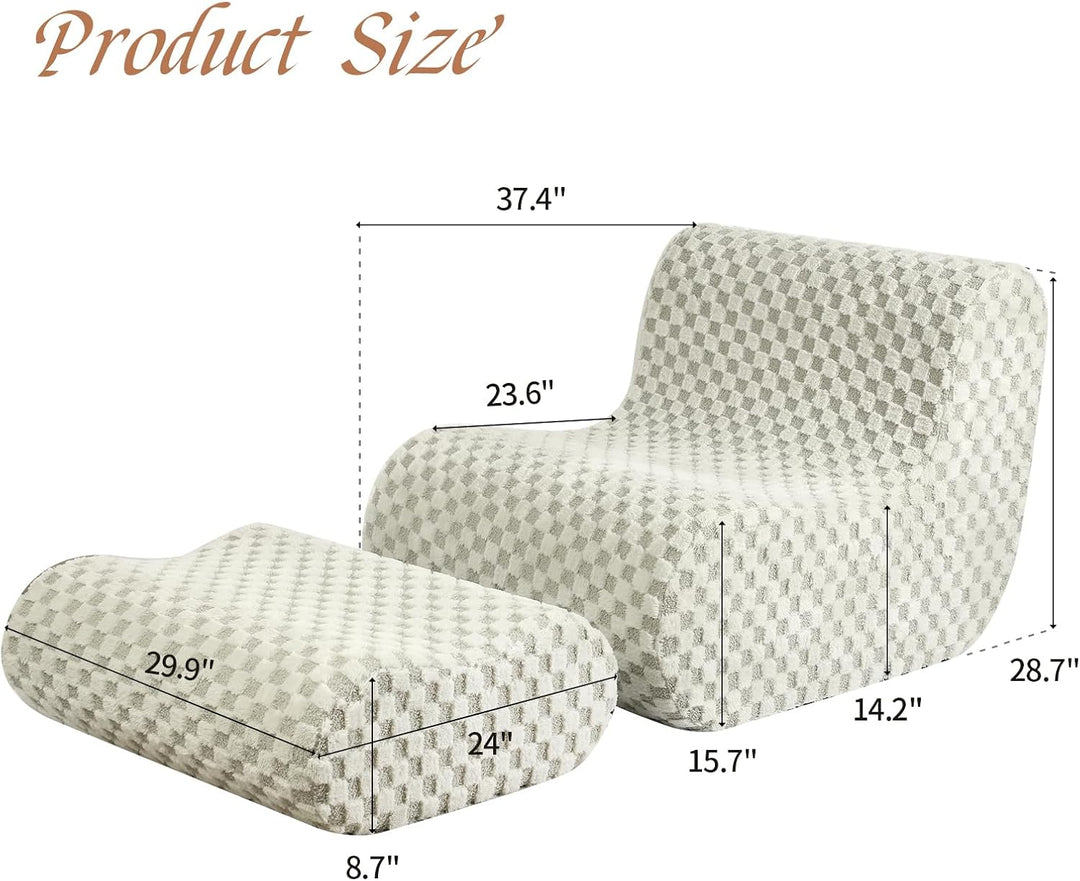 Bean Bag Chair with Footstool
