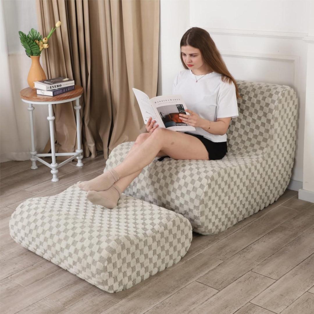 Bean Bag Chair with Footstool