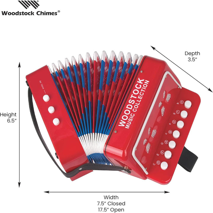 Kid's Accordion (7") with 10 Keys/Buttons