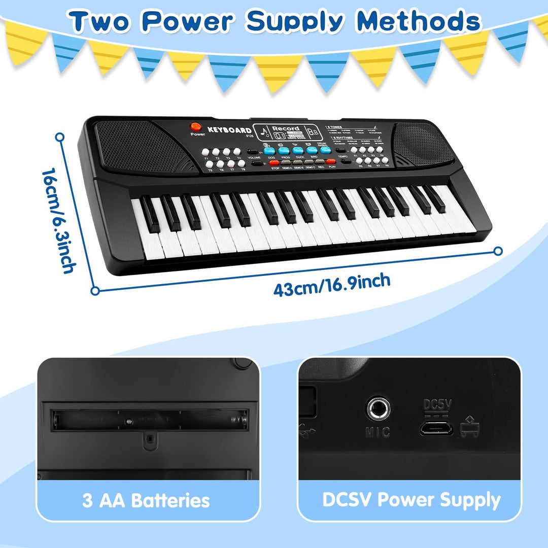37 Key Piano for Kids Upgrade Piano Keyboard Music Toys for 3+ Year Old