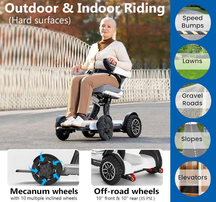 Auto Folding 2-in-1 Mobility Scooter and Electric Wheelchair