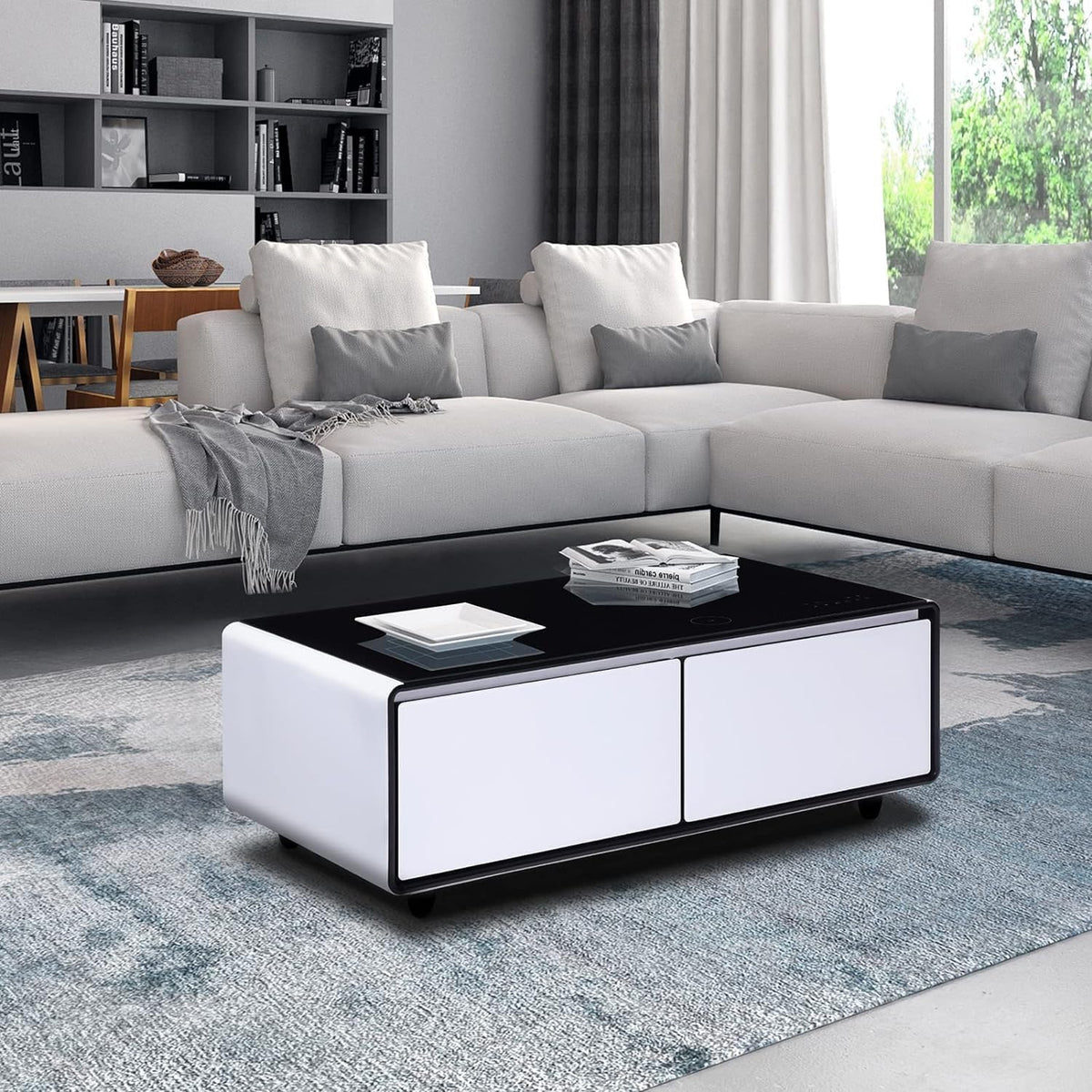 Smart Coffee Table with Fridge 135L