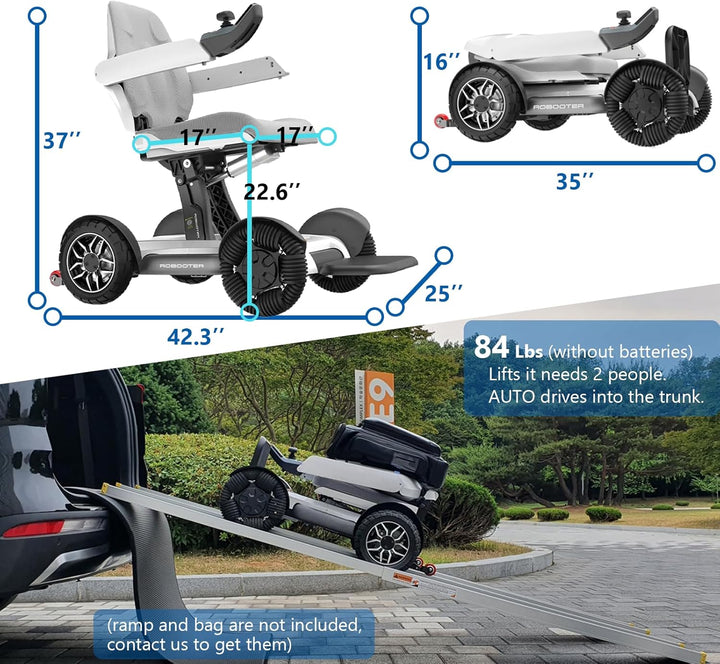 Auto Folding 2-in-1 Mobility Scooter and Electric Wheelchair