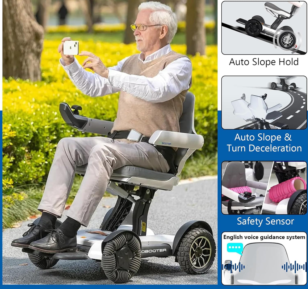 Auto Folding 2-in-1 Mobility Scooter and Electric Wheelchair