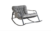 Double Sofa Rocking Chair with Removable Cushion