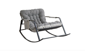 Double Sofa Rocking Chair with Removable Cushion