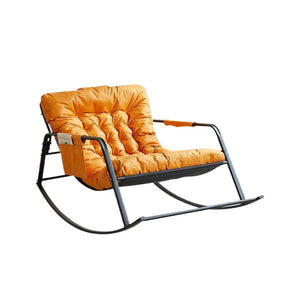 Double Sofa Rocking Chair with Removable Cushion