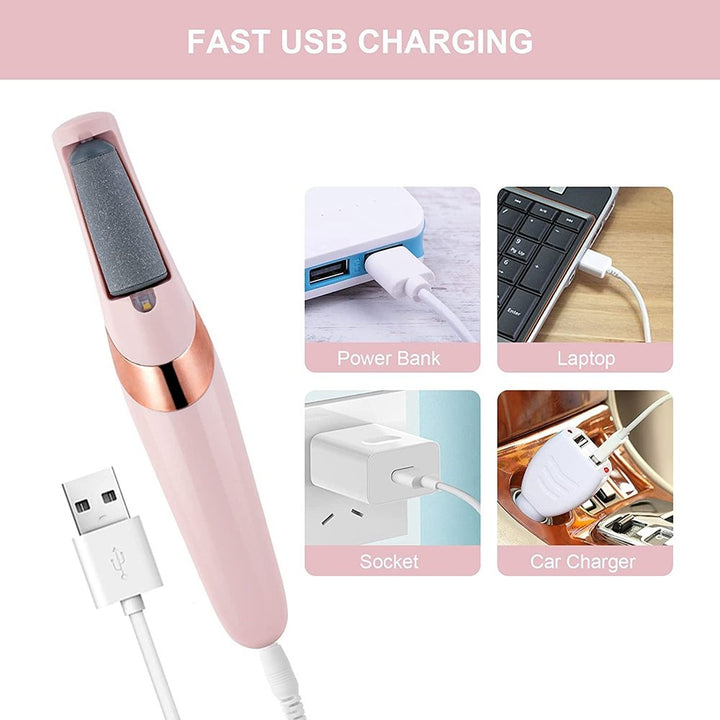 Electric Callus Pedicure Foot Grinder - Foot Callus Remover Foot Sandpaper Clean for Hard Cracked Skin Care