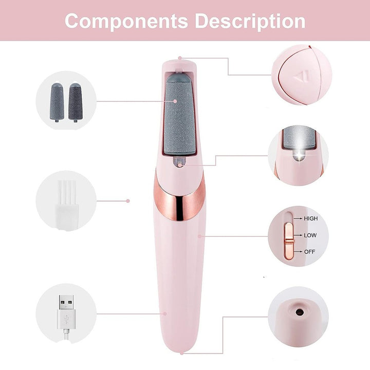 Electric Callus Pedicure Foot Grinder - Foot Callus Remover Foot Sandpaper Clean for Hard Cracked Skin Care