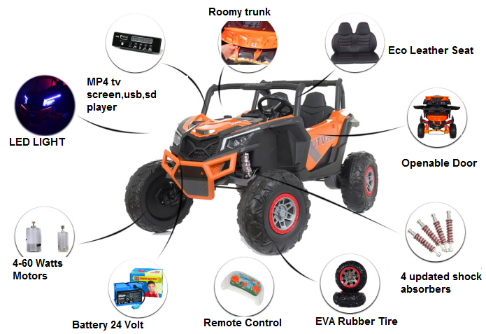 24v 4x4 Powered Electric Ride On Car